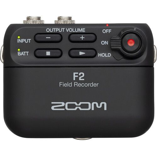  Zoom F2 Ultracompact Portable Field Recorder with Lavalier Microphone