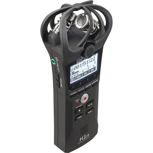  Zoom H1n 2-Input / 2-Track Portable Handy Recorder with Onboard X/Y Microphone (Black)