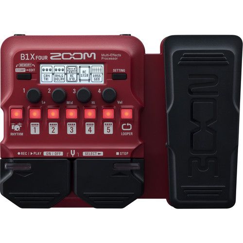  Zoom B1X Four Bass Multi-Effects Pedal with Expression Pedal