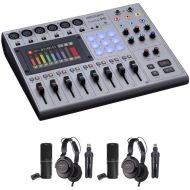 Zoom PodTrak P8 Podcast Recorder with 2-Person Podcast Mic Pack Kit