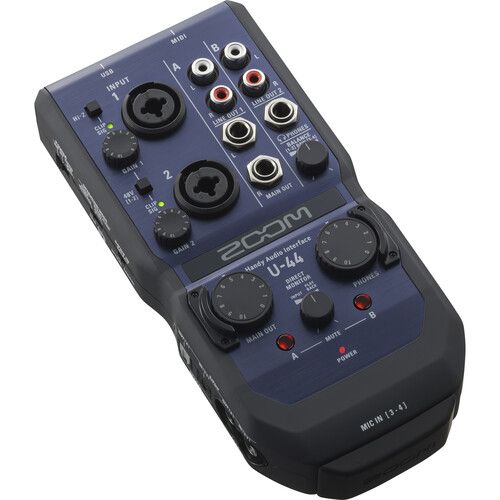  Zoom U-44 Portable 4x4 USB Handy Audio/MIDI Interface