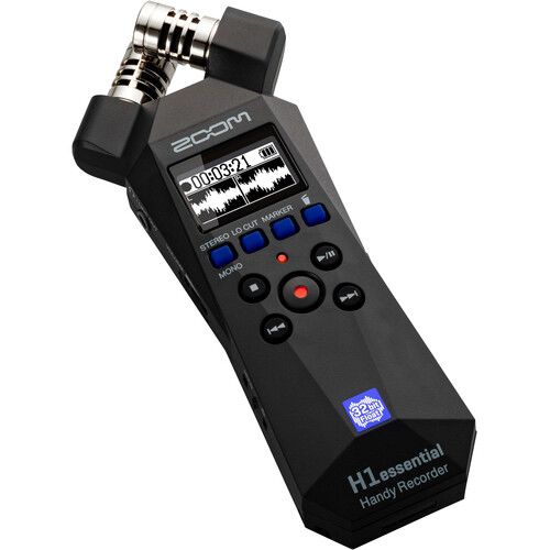  Zoom H1essential 2-Track 32-Bit Float Portable Audio Recorder Kit with Memory Card and Batteries