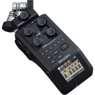 Zoom H6 All Black 6-Input / 6-Track Portable Handy Recorder with Single Mic Capsule (Black)