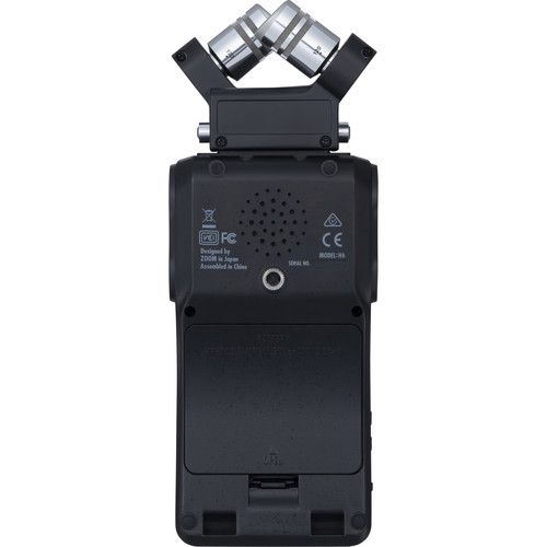  Zoom H6 All Black 6-Input / 6-Track Portable Handy Recorder with Single Mic Capsule (Black)