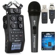 Zoom H6 All Black Handy Recorder Wireless Handheld Mic Bundle