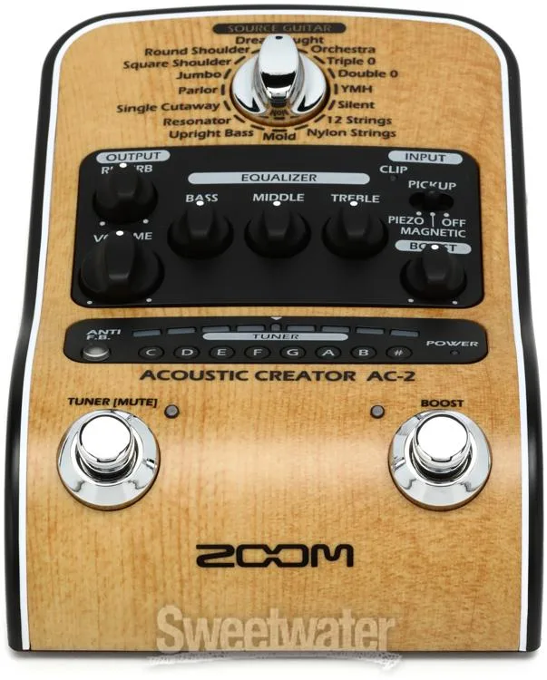  Zoom AC-2 Acoustic Creator - Enhanced Direct Box