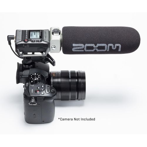  Zoom F1-SP On-Camera Microphone and Recorder, Audio for Video Recorder, Records to SD Card, Outputs to Camera, Battery Powered, Includes Shotgun Microphone