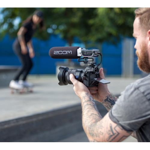  Zoom F1-SP On-Camera Microphone and Recorder, Audio for Video Recorder, Records to SD Card, Outputs to Camera, Battery Powered, Includes Shotgun Microphone