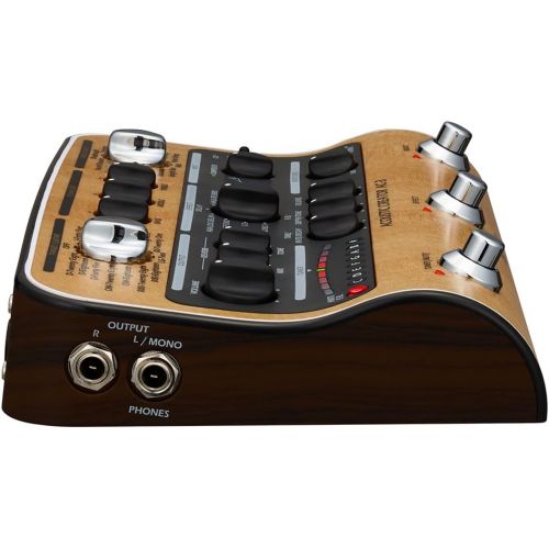  Zoom AC-3 Acoustic Creator, Acoustic DI with Tone Restoration, Acoustic Modeling, 9 effects, Compression, Tuner, Reverb, EQ, and Anti-Feedback