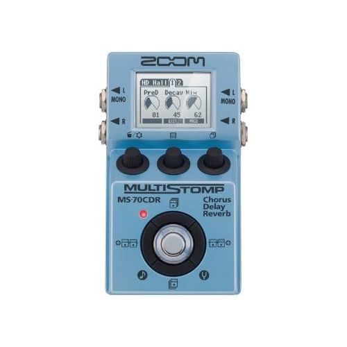  Zoom MS-70CDR MultiStomp Guitar Effects Pedal, Chorus, Delay, and Reverb Effects, Single Stompbox Size, 86 Built-in effects, Tuner