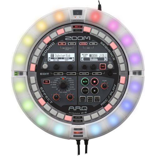  Zoom ARQ AR-48 All-In-One Production and Live Performance Instrument, Drum Machine, Sequencer, Looper, Clip Launcher, MIDI Controller, with Accelerometer Equipped Ring Controller