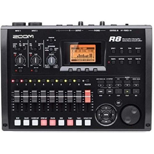  Zoom R8 Multi-Track Tabletop Recorder, Interface, Controller, 2 XLR Combo Inputs 8 Tracks, USB Audio Interface, Built In Stereo Condenser Microphones, Pad Sampler, Rhythm Machine