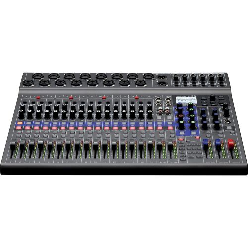  Zoom LiveTrak L-20 Digital Mixer & Multitrack Recorder, 20-Input/ 22-Channel SD Card Recorder, 22-in/4-out USB Audio Interface, 6 Customizable Outputs, Wireless iOS Control