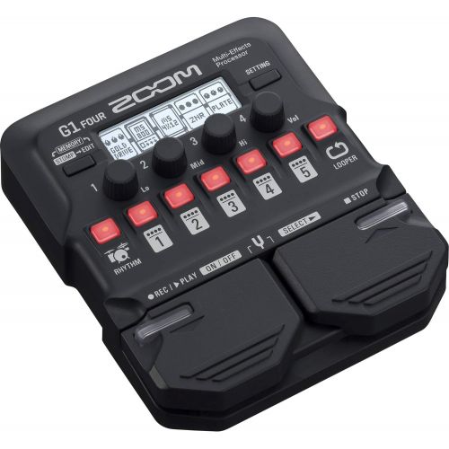  Zoom G1 Four Guitar Multi-Effects Processor + AA Batteries, Cables and?Fibertique Microfiber Cleaning Cloth