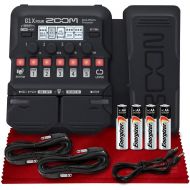 Zoom G1X Four Guitar Multi-Effects Processor with Built-In Expression Pedal + Duracell Energizer AA Batteries, Cables and Fibertique Microfiber Cleaning Cloth