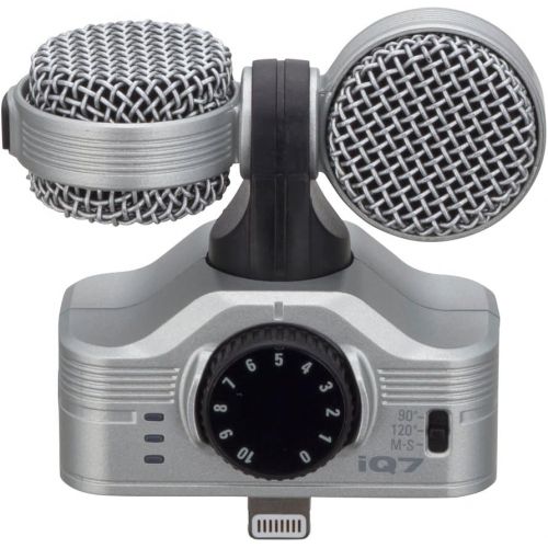  [아마존베스트]ZOOM iQ7 MS Stereo Microphone for Apple iPhone/iPad & Manfrotto Mini Tripod (with Universal Smartphone Clamp) Black