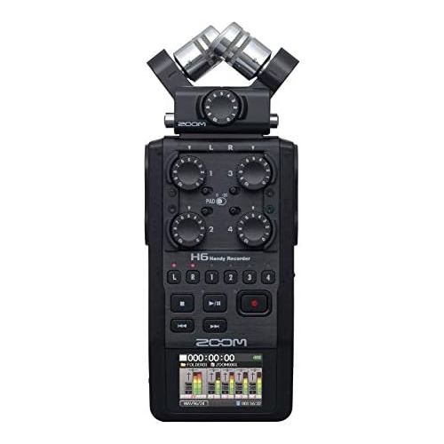  [아마존베스트]Zoom H6 All Black (2020 Version) 6-Track Portable Recorder, Stereo Microphones, 4 XLR/TRS Inputs, SD Card, USB Audio Interface, Battery Powered (Podcasting and Music)