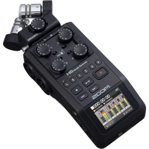  [아마존베스트]Zoom H6 All Black (2020 Version) 6-Track Portable Recorder, Stereo Microphones, 4 XLR/TRS Inputs, SD Card, USB Audio Interface, Battery Powered (Podcasting and Music)