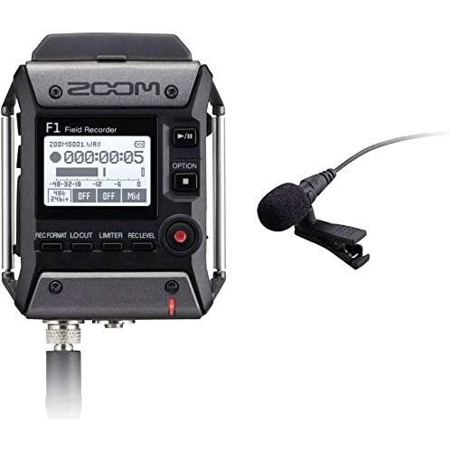  [아마존베스트]Zoom F1-LP Field Recorder with Lavalier Microphone (Small & Lightweight with Clips for Clothing and Belts) - Black