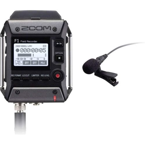  [아마존베스트]Zoom F1-LP Field Recorder with Lavalier Microphone (Small & Lightweight with Clips for Clothing and Belts) - Black