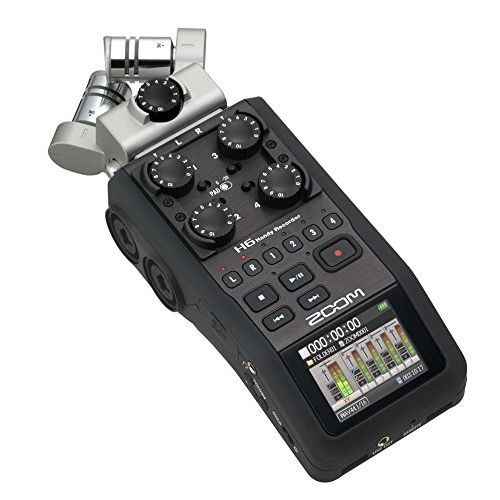  Zoom H6 Six-Track Portable Recorder w Accessory Pack & Resident Audio R100 Headphones - Bundle