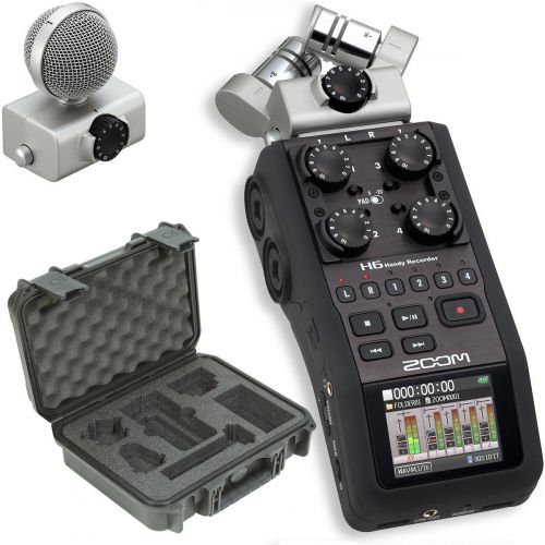  Zoom H6 Recorder & SKB 3i-1209-4-H6B Waterproof Broadcast Kit Hard Case - Bundle