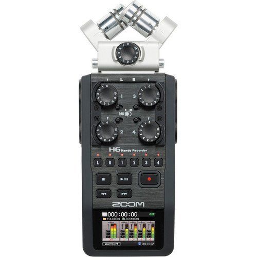  Zoom H6 Handy Recorder Interview Microphone Kit with Boya Omnidirectional and Cardioid XLR Lavalier Microphones