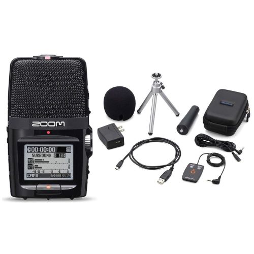  Zoom H2n Handy Handheld Digital Multitrack Recorder Bundle with APH-2n Accessory Pack