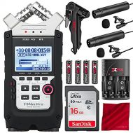 Zoom H4n Pro 4-Channel Handy Recorder with Clip-on Lavalier Omni-Directional & Cardioid Microphone Deluxe Bundle