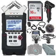 Zoom H4nPro Four-Channel Handy Audio Recorder  Accessory Pack kit, Microphone Shock mount, Table tripod, 16GB, along with Fibertique Cleaning cloth