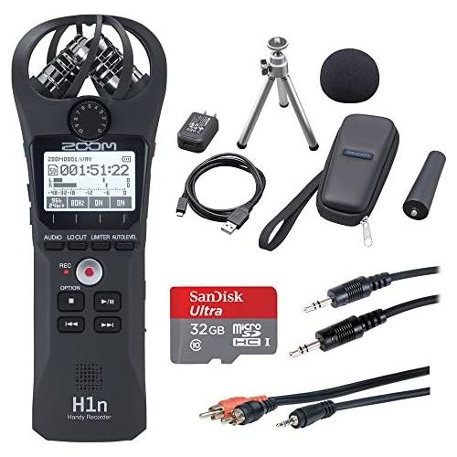  Zoom H1n w Accessory Pack with microSDHC Card and Cables