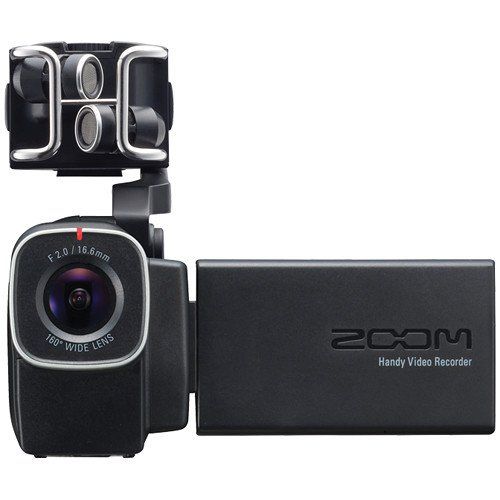  Zoom  Photo Savings Zoom Q8 Handy Video Recorder Deluxe Accessory Bundle with LED Light Kit + Case + 64GB + Cables + XPIX Tripod & Fibertique Cloth