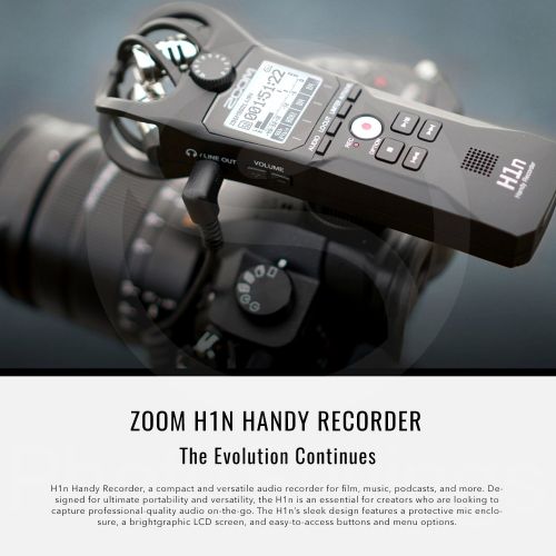  Zoom  Photo Savings Zoom H1n Digital Handy Portable Recorder and 32GB Premium Accessory Bundle with Xpix Pro Lavalier Mic + Headphones + Tripod + 4X AAA Batteries & Charger + Fibertique Cloth + Cable