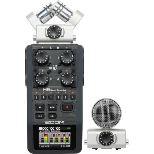  Zoom  Photo Savings Zoom H6 Handy Recorder with Interchangeable Microphone System with Deluxe Accessory Bundle