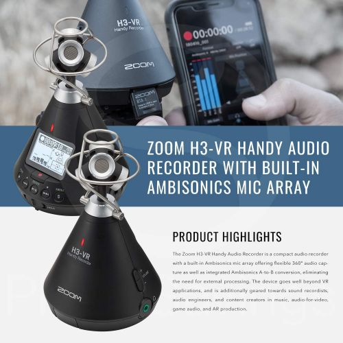  Zoom - Photo Savings Zoom H3-VR Handy Multi-Track Digital Audio Recorder with 16GB Card & Accessory Bundle