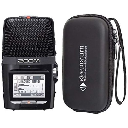 [아마존베스트]Zoom Audio Zoom H2n Handheld Audio Recorder + Keepdrum Soft Case Bag
