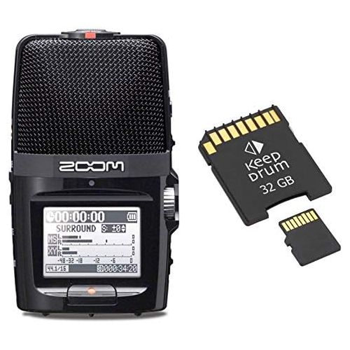  [아마존베스트]Zoom Audio Zoom H2n Mobile Phone Audio Recorder + Memory Card 32GB