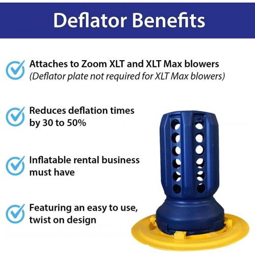  [아마존베스트]Zoom Blowers Deflator Attachment 1.5 2.0 HP Only, Inflatable Bounce Houses, Party Interactives Slides
