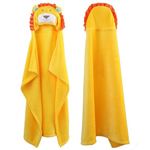  ZoopurrPets Baby Boys or Baby Girls Hooded Animal Blanket; Super Soft, Huggable Plush Hoodie Blanket (King of Jungle, Lion)