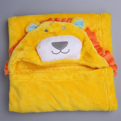  ZoopurrPets Baby Boys or Baby Girls Hooded Animal Blanket; Super Soft, Huggable Plush Hoodie Blanket (King of Jungle, Lion)