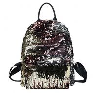 Zoopwon Magic Sequin Backpack,Fashion Bling Sequins Bags for Girls Women