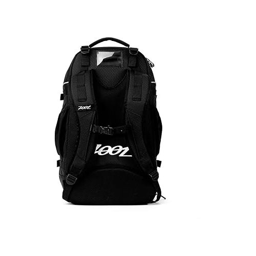  Zoot Ultra Tri Bag, Triathlon Transition Backpack with Wet Storage for Men & Women Athletes, Race Day, Travel & Train, Black