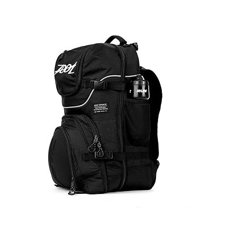  Zoot Ultra Tri Bag, Triathlon Transition Backpack with Wet Storage for Men & Women Athletes, Race Day, Travel & Train, Black