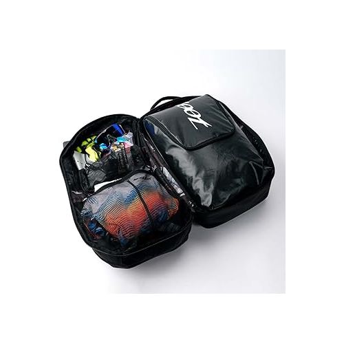  Zoot Ultra Tri Bag, Triathlon Transition Backpack with Wet Storage for Men & Women Athletes, Race Day, Travel & Train, Black