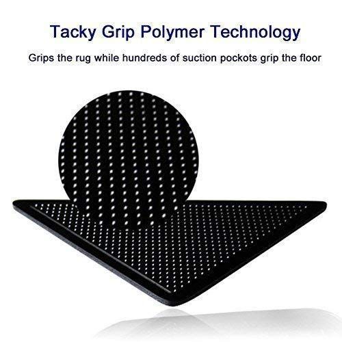  Zophen Rug Grippers for Hardwood Floors and Tile Floors, Anti Skid Gripper Keep Carpet and Mat Corners Flat，Rug Gripper Double Sided Anti Curling Non-Slip Washable and Reusable Pad