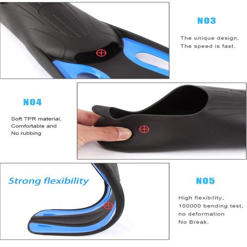  Zorayouth-outdoor Diving Snorkeling Fins Comfortable Light Weight Travel Snorkeling Swim Fins for Swimming,Snorkeling,Aquatic Activity