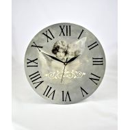 ZornicaArtshop Wall clock two angels/Decoupage wall clock/Angels clock/Vintage wall clock/FREE SHIPPING