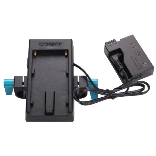  Zowaysoon LP-E8 Series Power Supply Plate Mount With 15mm Rod Clamp DC 5.52.1 Tap-Power 7.2V For Sony F970 Battery Canon 550D 600D 650D 700D