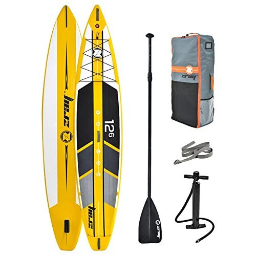  Zray Z-Ray 126 Racing SUP Stand Up Paddle Board Package wPump, Paddle and Travel Backpack, 6 Thick