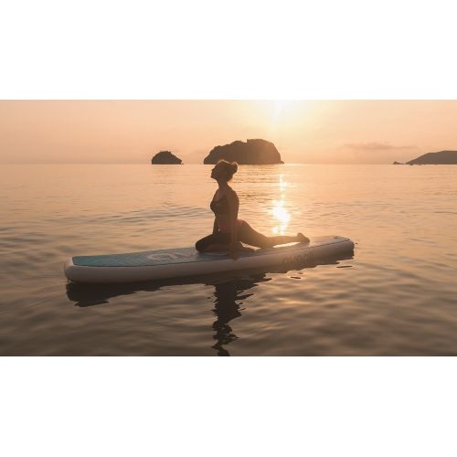  Zray Z-Ray 11 Yoga SUP Inflatable Stand Up Paddle Board Package w Pump, Paddle and Travel Backpack, 6 Thick